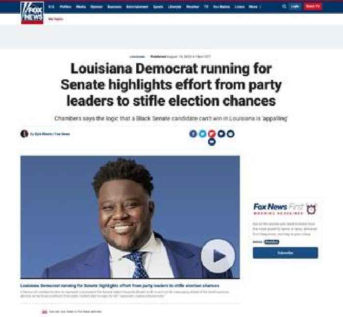 Louisiana Democrat running for Senate highlights effort from party leaders to stifle election chances