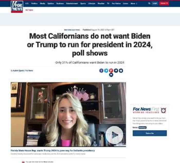 Most Californians do not want Biden or Trump to run for president in 2024, poll shows