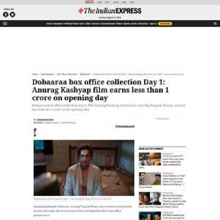 Dobaaraa box office collection day 1: Anurag Kashyap’s film earns less than 1 crore on opening day