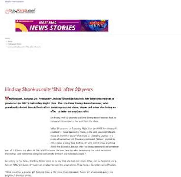 Lindsay Shookus exits 'SNL' after 20 years