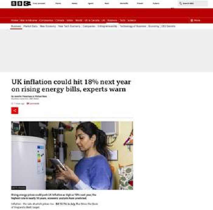 UK inflation could hit 18% next year, Citi warns