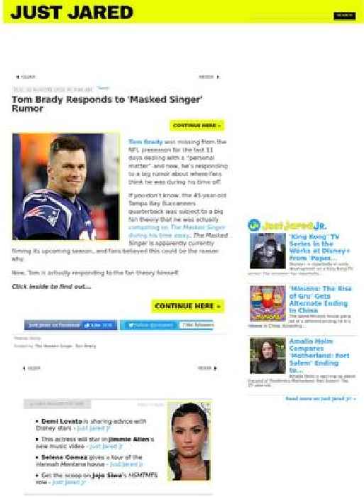 Tom Brady Responds to 'Masked Singer' Rumor