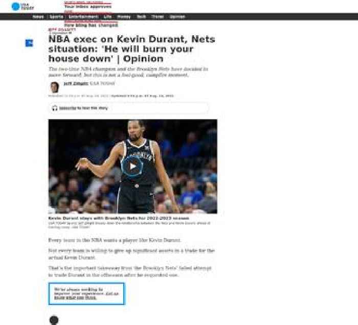 NBA exec on Kevin Durant, Nets situation: 'He will burn your house down' | Opinion