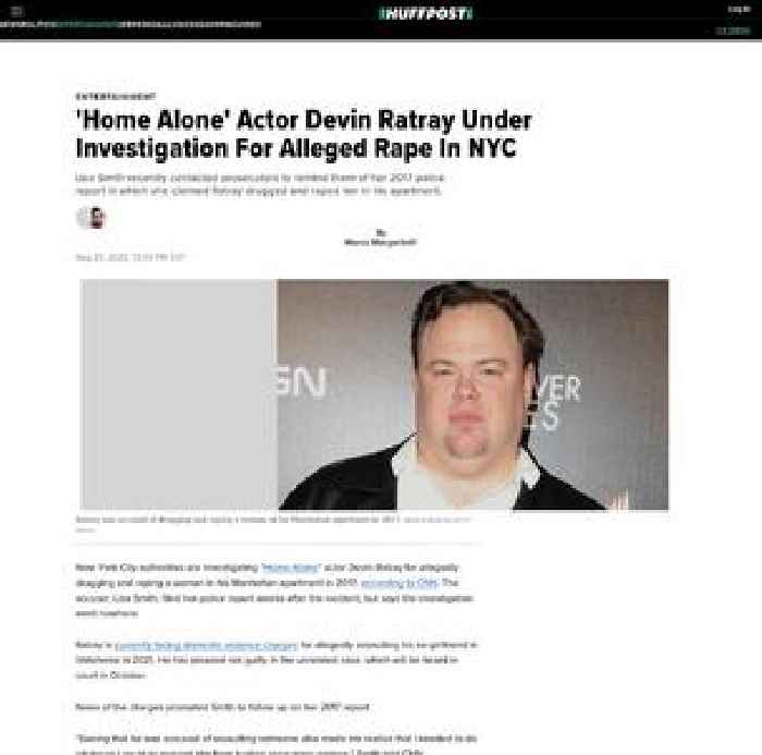 

    'Home Alone' Actor Devin Ratray Under Investigation For Alleged Rape In NYC

