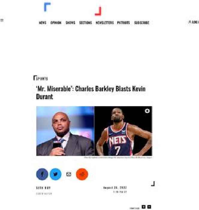 ‘Mr. Miserable’: Charles Barkley Blasts Kevin Durant