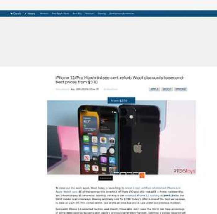 iPhone 12/Pro Max/mini see cert. refurb Woot discounts to second-best prices from $370