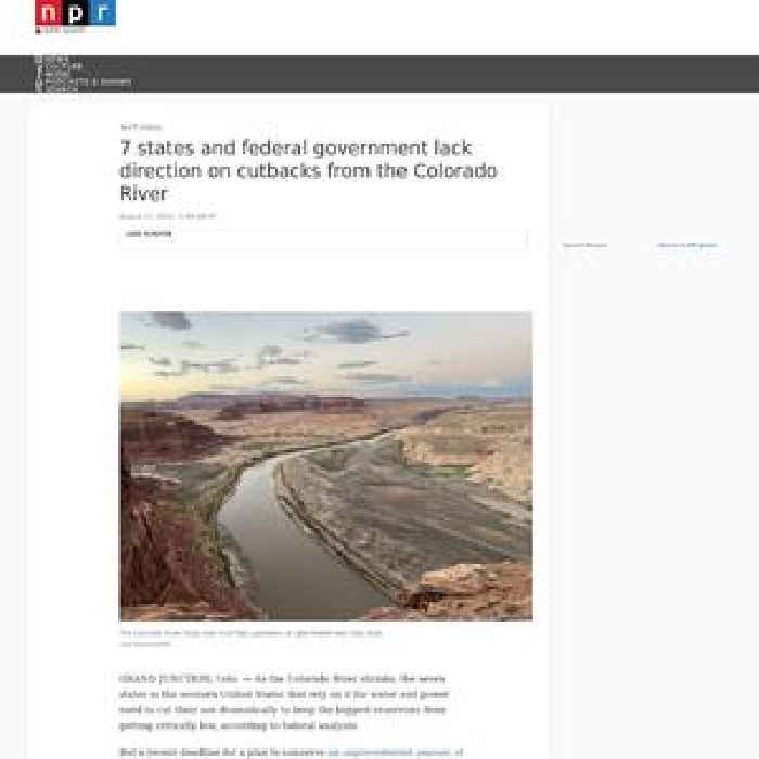 7 states and federal government lack direction on cutbacks from the Colorado River