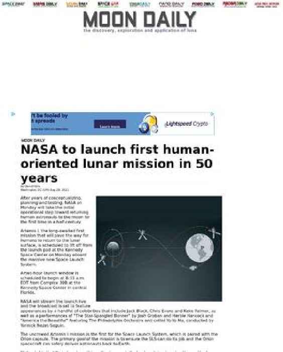 NASA to launch first human-oriented lunar mission in 50 years