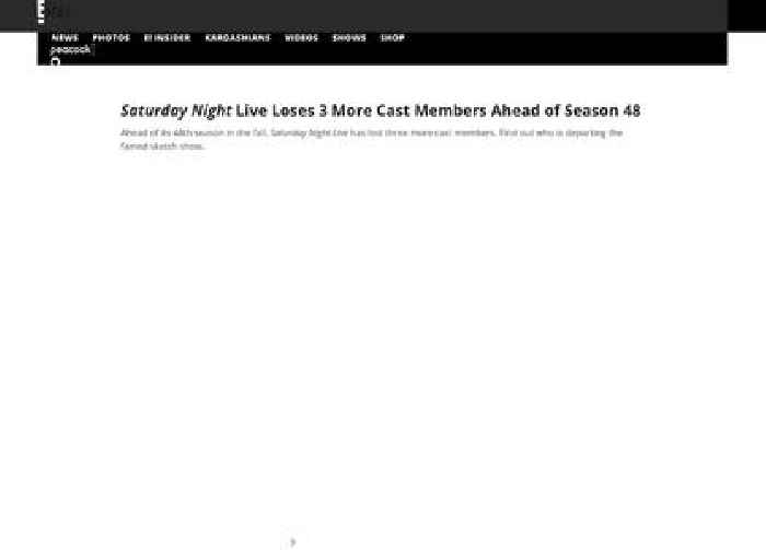 Saturday Night Live Loses 3 More Cast Members Ahead of Season 48