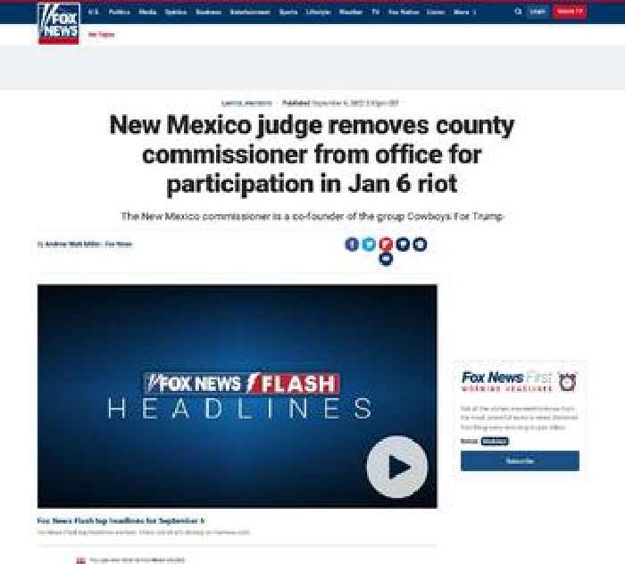 New Mexico judge removes county commissioner from office for participation in Jan 6 riot