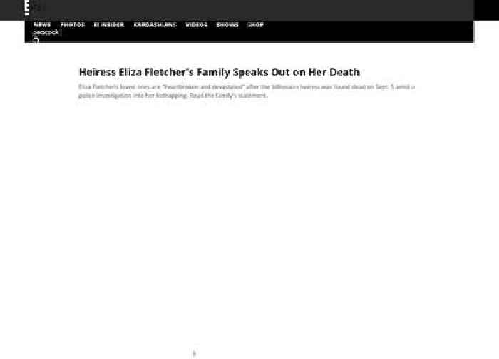 Heiress Eliza Fletcher's Family Speaks Out on Her Death