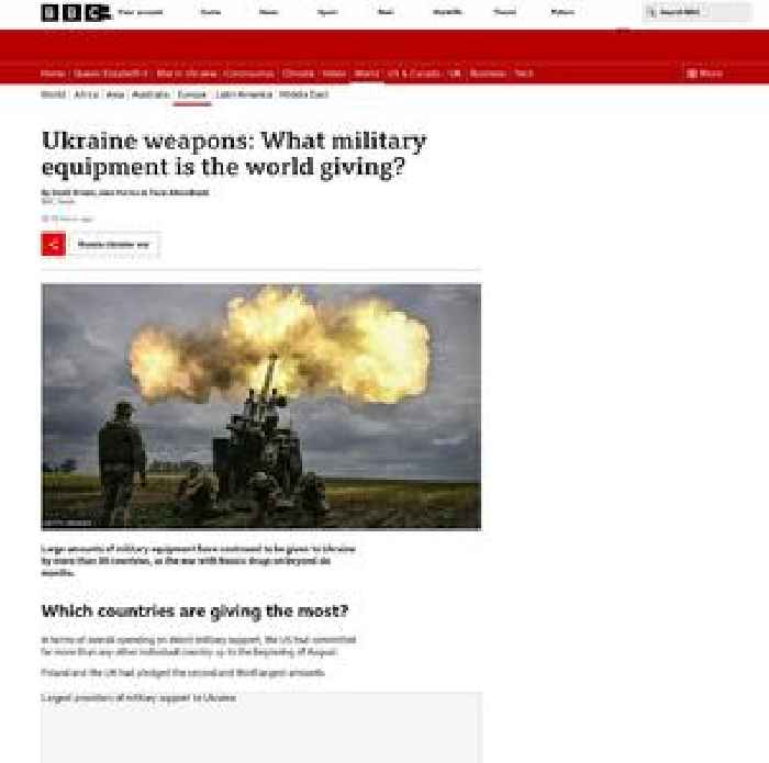 Ukraine weapons: What military equipment is the world giving?