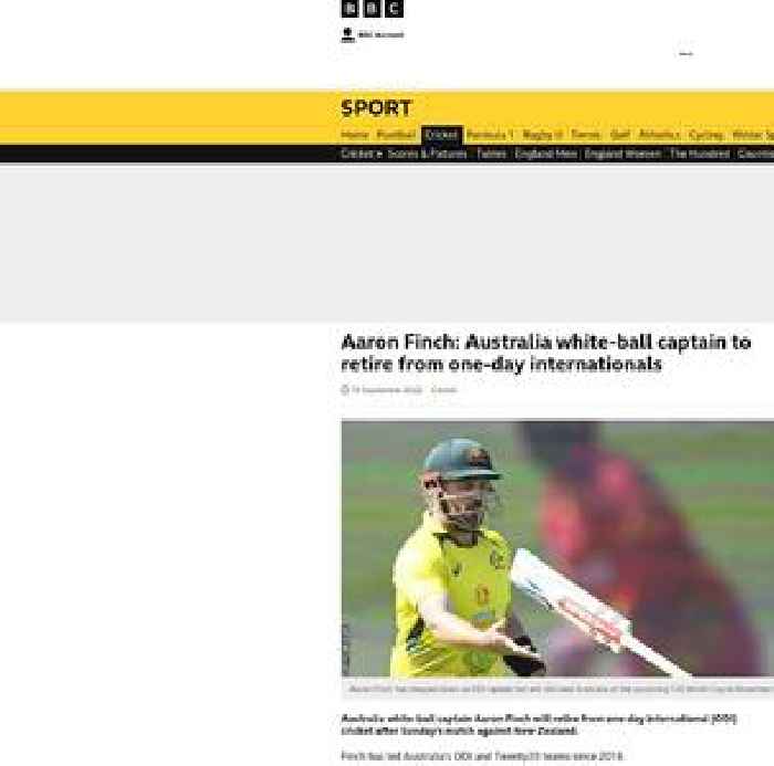 Aaron Finch: Australia white-ball captain to retire from one-day internationals