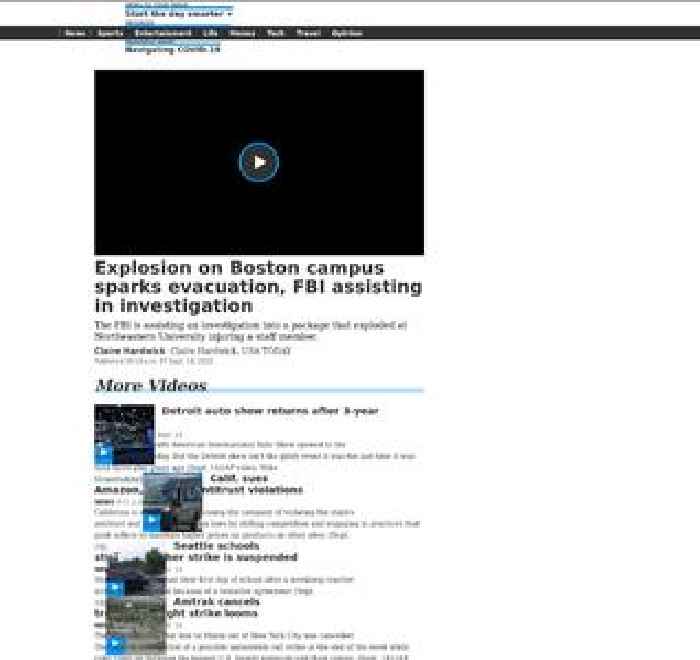 Explosion on Boston campus sparks evacuation, FBI assisting in investigation