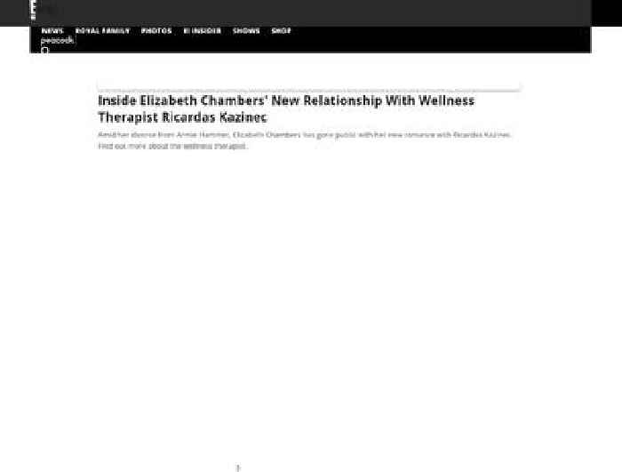 Inside Elizabeth Chambers' New Relationship With Wellness Therapist Ricardas Kazinec