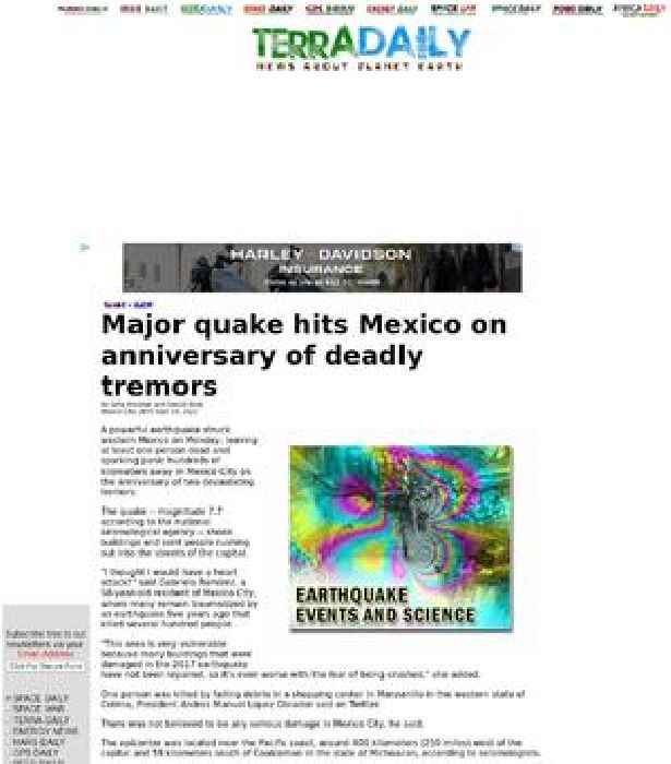 Major quake hits Mexico on anniversary of deadly tremors