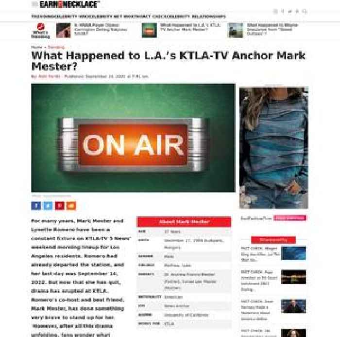 What Happened to KTLA’s Anchor Mark Mester? Meet the LA Anchor