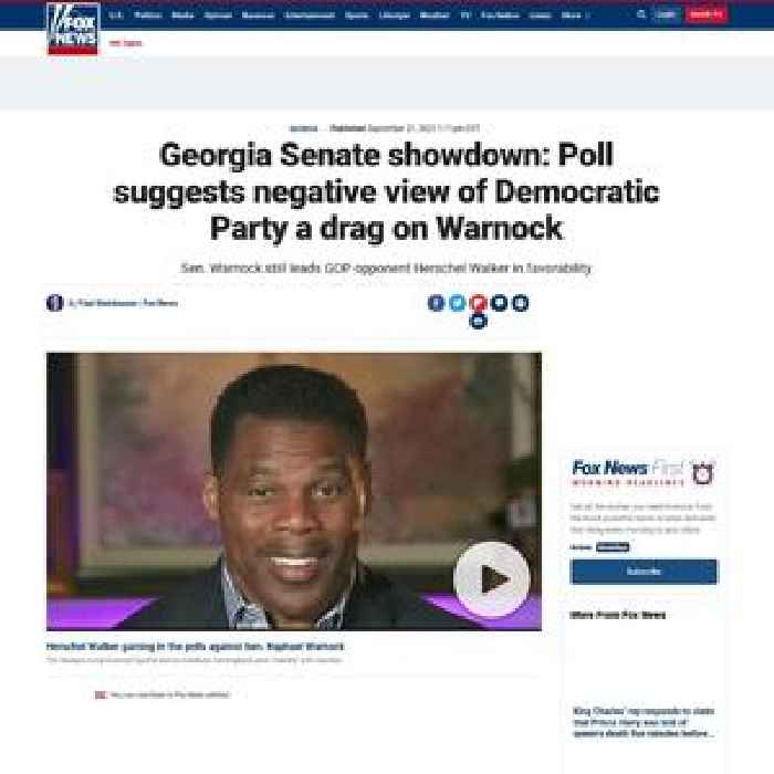 Georgia Senate showdown: Poll suggests negative view of Democratic Party a drag on Warnock