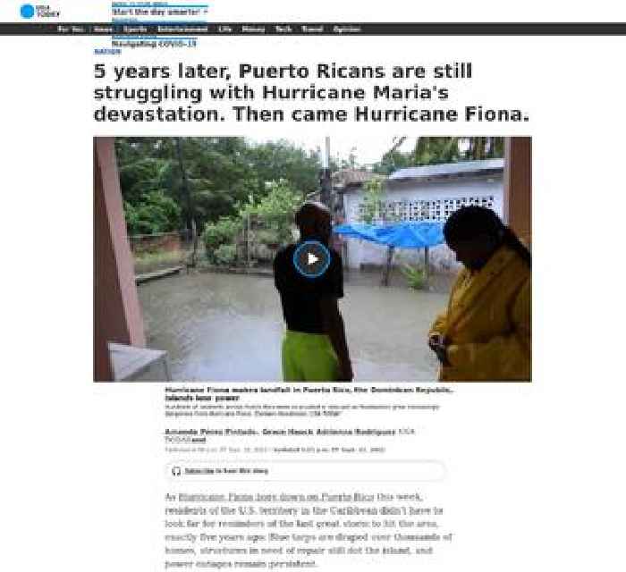 5 years later, Puerto Ricans are still struggling with Hurricane Maria's devastation. Then came Hurricane Fiona.