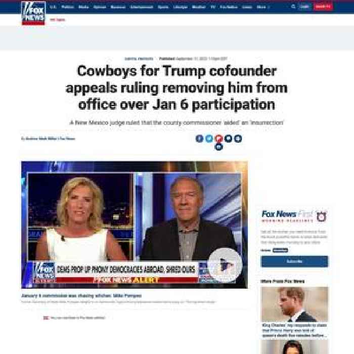 Cowboys for Trump cofounder appeals ruling removing him from office over Jan 6 participation