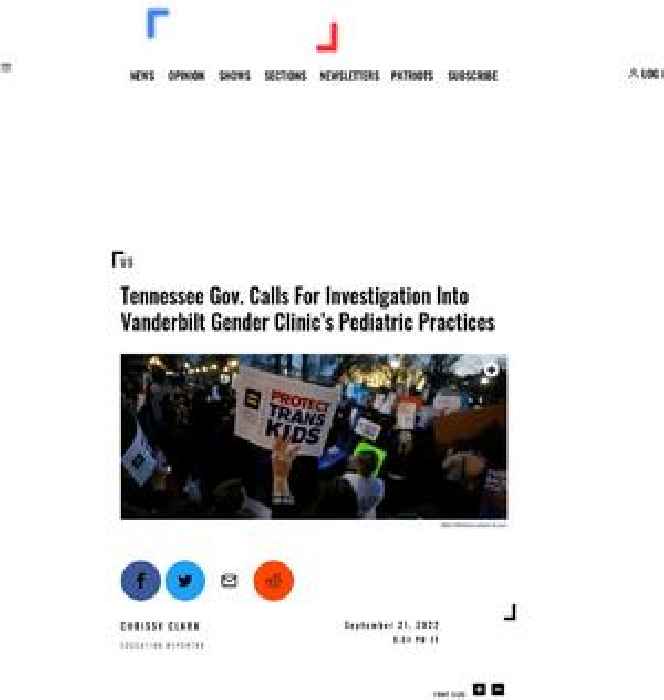 Tennessee Gov. Calls For Investigation Into Vanderbilt Gender Clinic’s Pediatric Practices