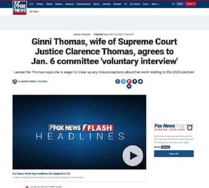Ginni Thomas, wife of Supreme Court Justice Clarence Thomas, agrees to Jan. 6 committee 'voluntary interview'