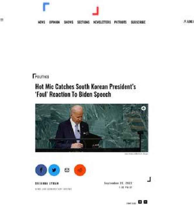 Hot Mic Catches South Korean President’s ‘Foul’ Reaction To Biden Speech
