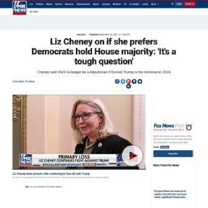 Liz Cheney on if she prefers Democrats hold House majority: 'It's a tough question'