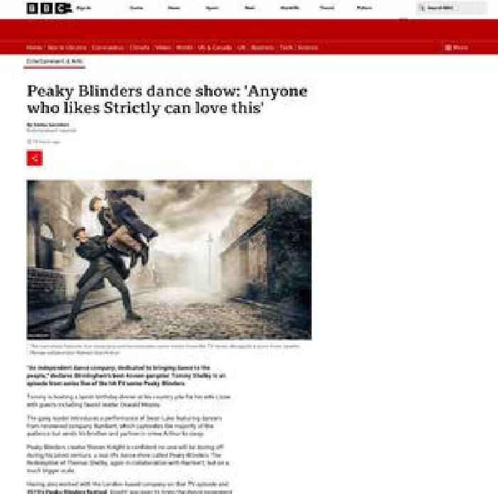 Peaky Blinders dance show: 'Anyone who likes Strictly can love this'