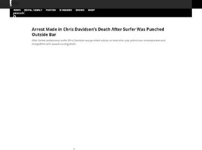 Arrest Made in Chris Davidson's Death After Surfer Was Punched Outside Bar