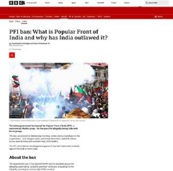 PFI ban: What is Popular Front of India and why has India outlawed it?