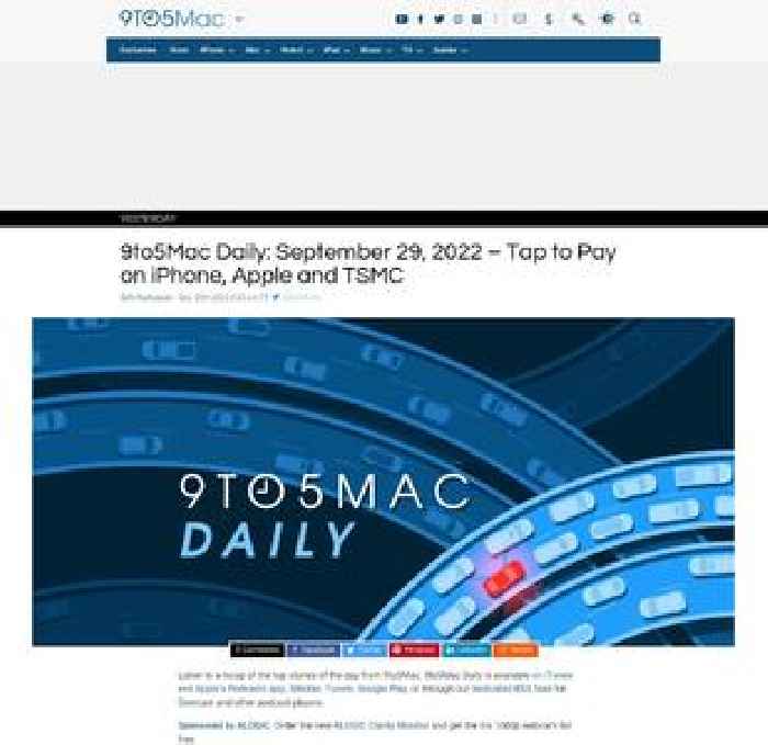 9to5Mac Daily: September 29, 2022 – Tap to Pay on iPhone, Apple and TSMC