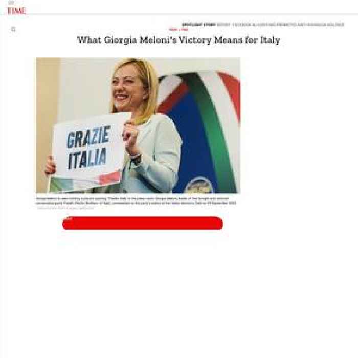 What Giorgia Meloni’s Victory Means for Italy