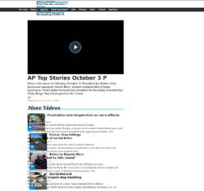 AP Top Stories October 3 P