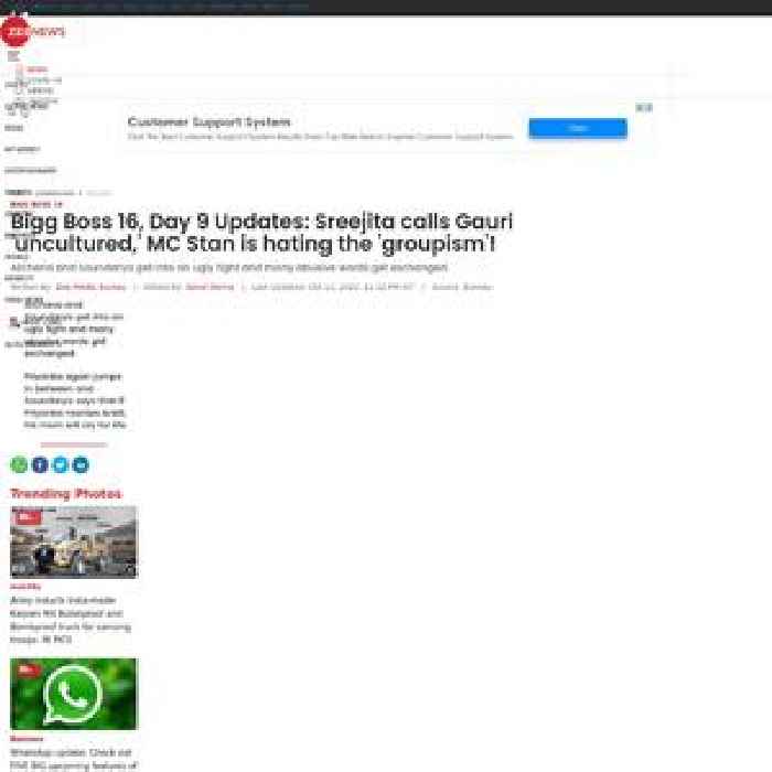  Bigg Boss 16, Day 9 Updates: Sreejita calls Gauri 'uncultured,' MC Stan is hating the 'groupism'!