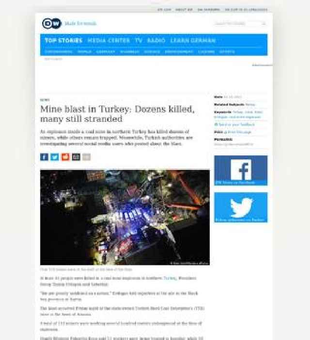Mine blast in Turkey: Dozens killed, many still stranded