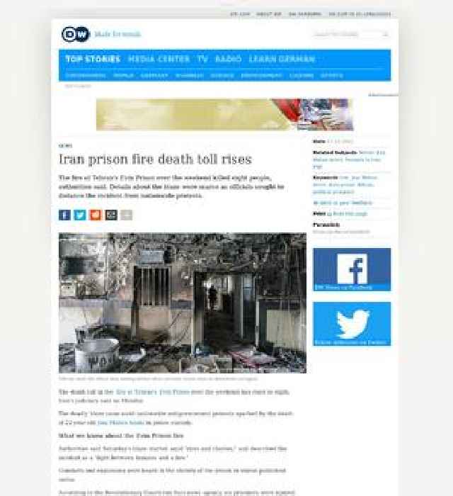 Iran prison fire death toll rises