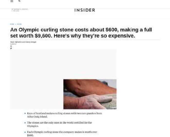 An Olympic curling stone costs about $600, making a full set worth $9,600. Here's why they're so expensive.