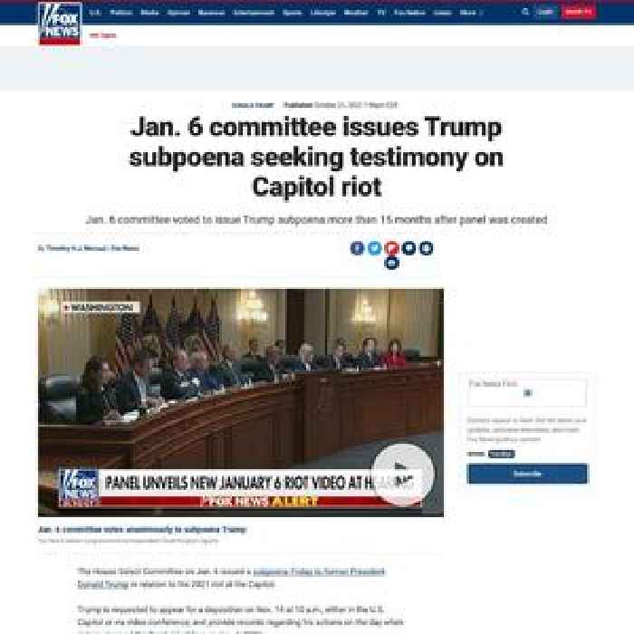 Jan. 6 committee issues Trump subpoena seeking testimony on Capitol riot
