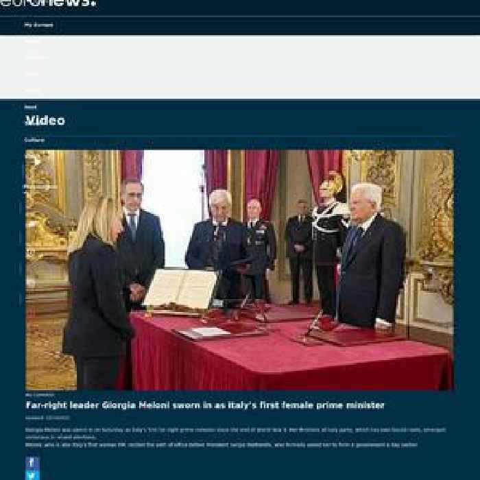 Far-right leader Giorgia Meloni sworn in as Italy’s first female prime minister