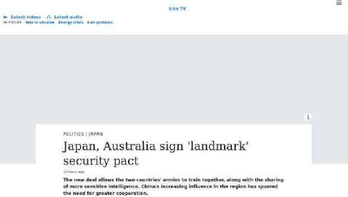 Japan, Australia sign security pact as fears of China's rise grow