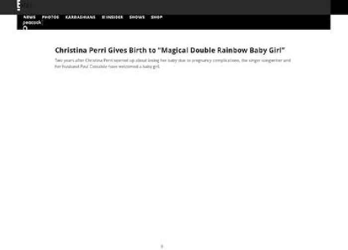 
                        Christina Perri Gives Birth to “Magical Double Rainbow Baby Girl”
