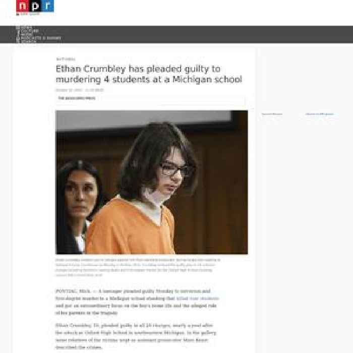 Ethan Crumbley has pleaded guilty to murdering 4 students at a Michigan school