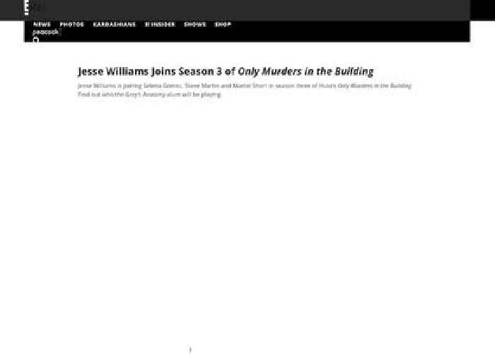 
                        Jesse Williams Joins Season 3 of Only Murders in the Building
