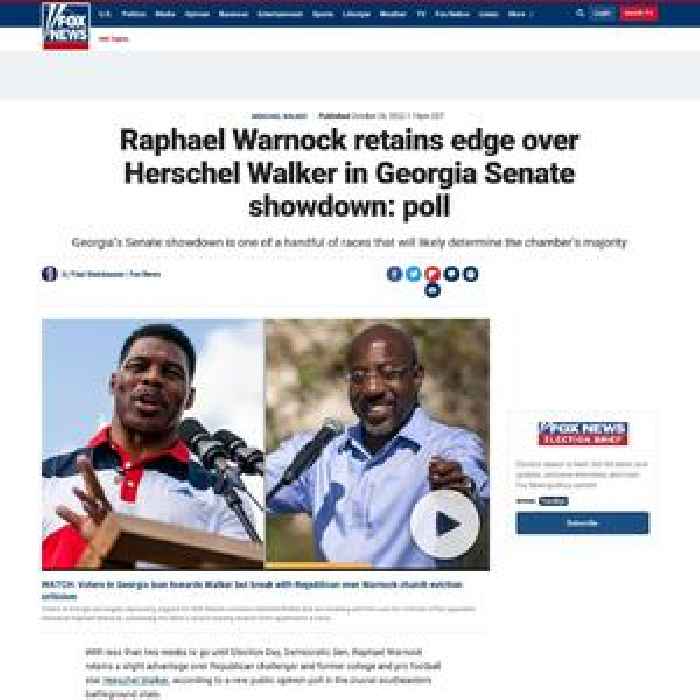 Raphael Warnock retains edge over Herschel Walker in Georgia Senate showdown: poll