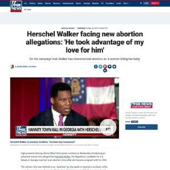 Herschel Walker facing new abortion allegations: 'He took advantage of my love for him'