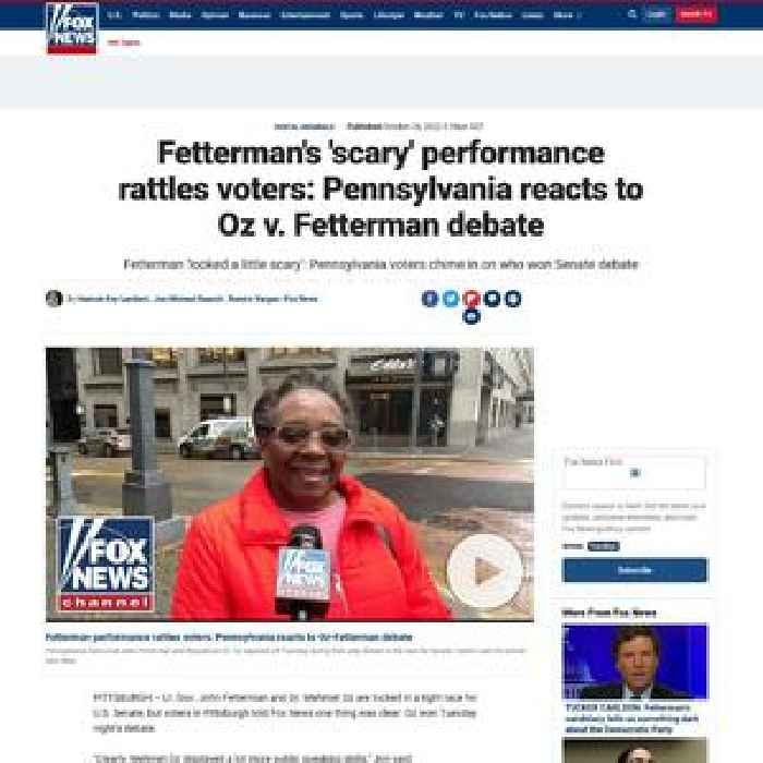 Fetterman's 'scary' performance rattles voters: Pennsylvania reacts to Oz v. Fetterman debate