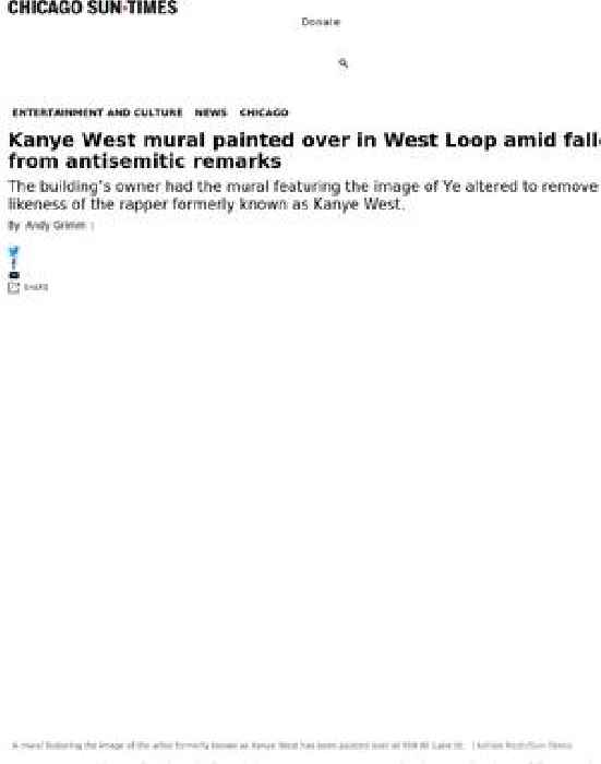 Kanye mural painted over in West Loop amid antisemitic remarks fallout