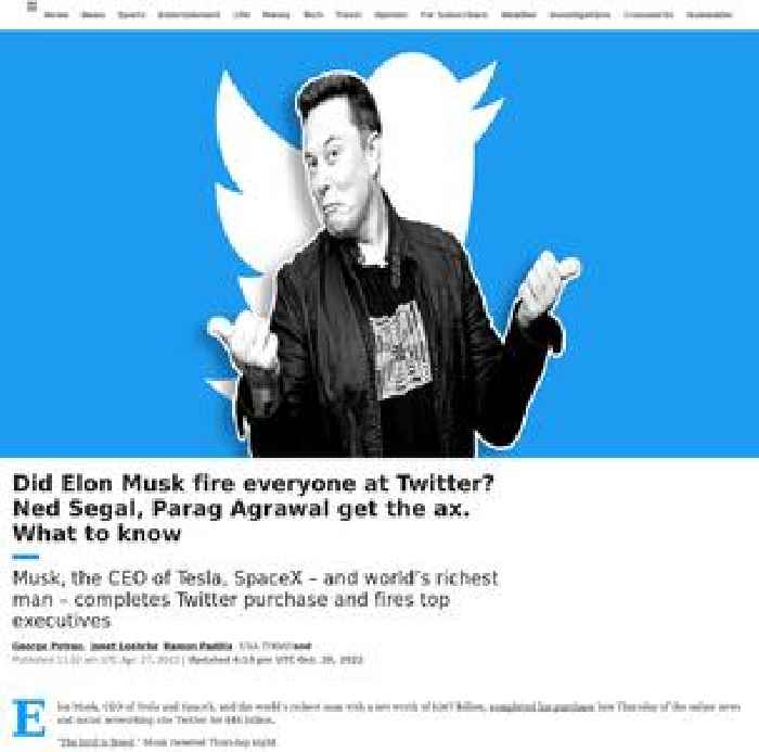 Did Elon Musk fire everyone at Twitter? Ned Segal, Parag Agrawal get the ax. What to know
