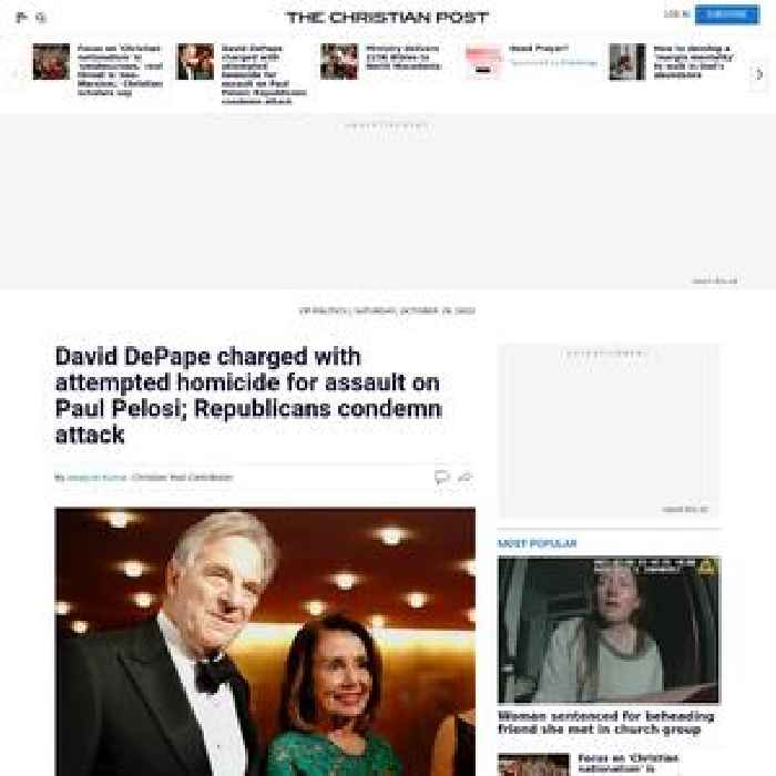 David DePape charged with attempted homicide for assault on Paul Pelosi; Republicans condemn attack